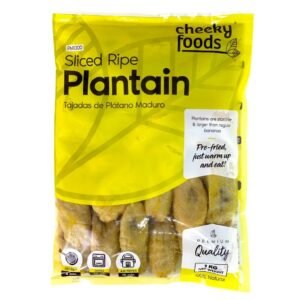 sliced ripe plantain cheeky foods 1kg / platano maduro tajado